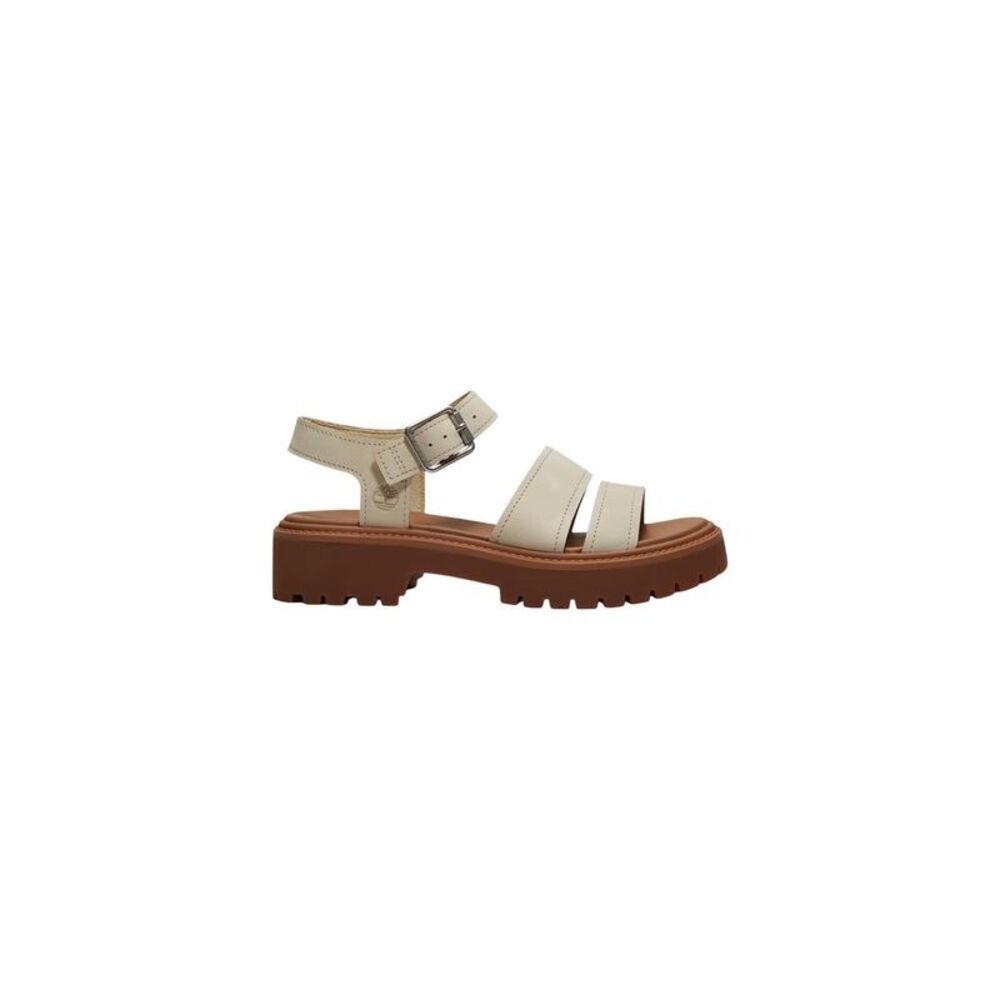 Timberland Beige Leather Platform Women's Sandals